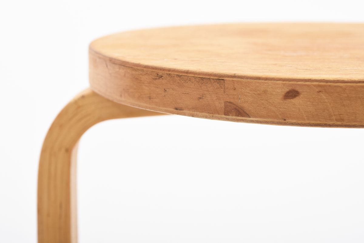 Aalto Alvar Stool60 three leg birch 03