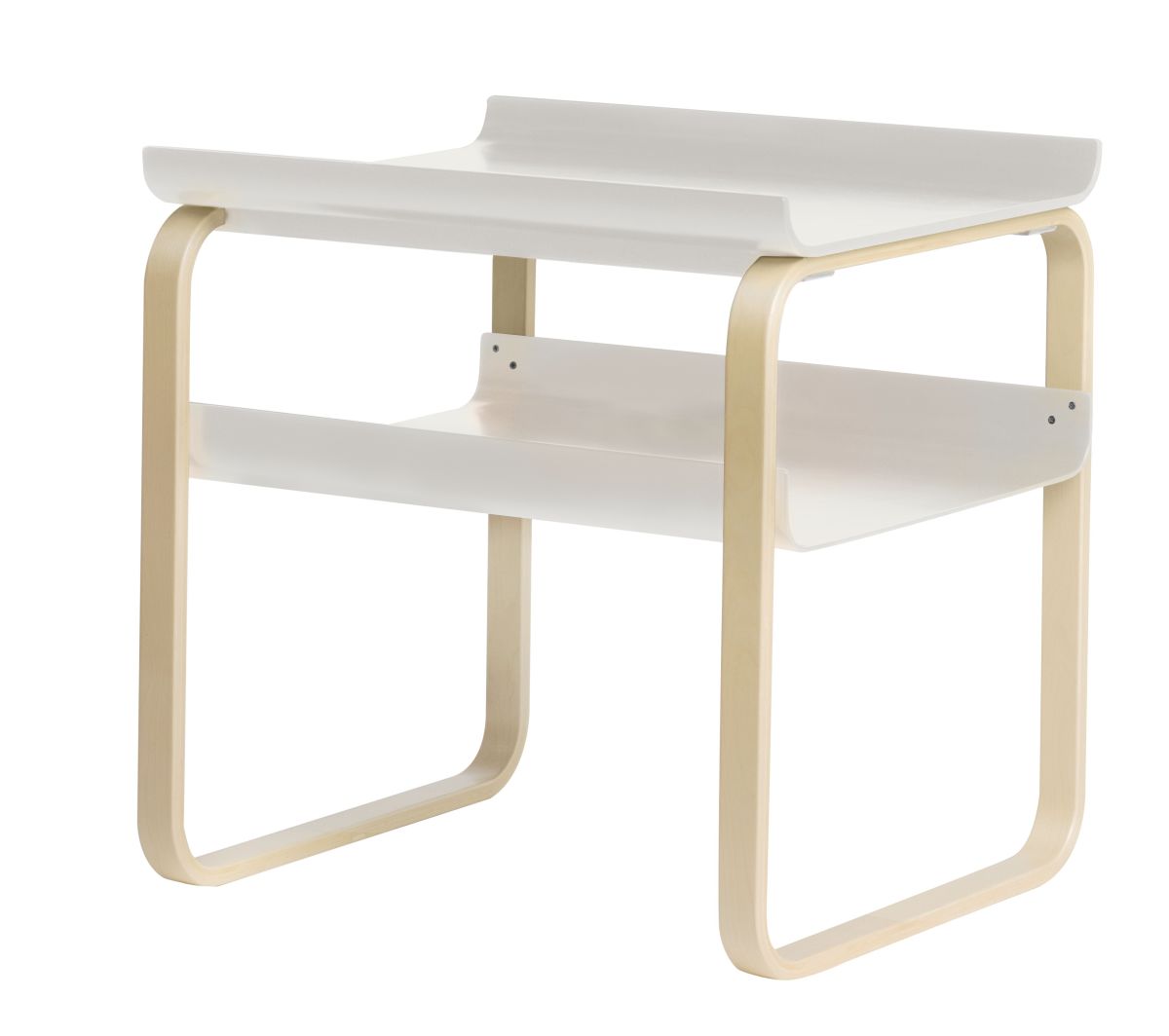 Side Table 915 Birch Clear Laquer Trays White Laquer 2494536