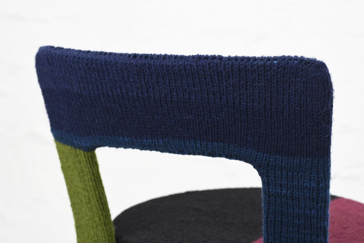 Aalto Alvar Eija Zweygberg Wool covered chair65 03