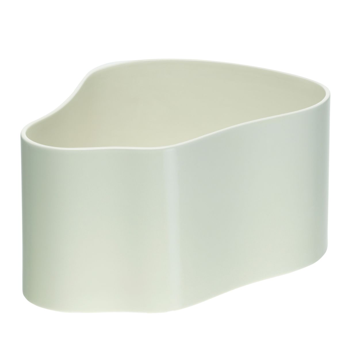 Plant pot shape A, size L, White gloss_F