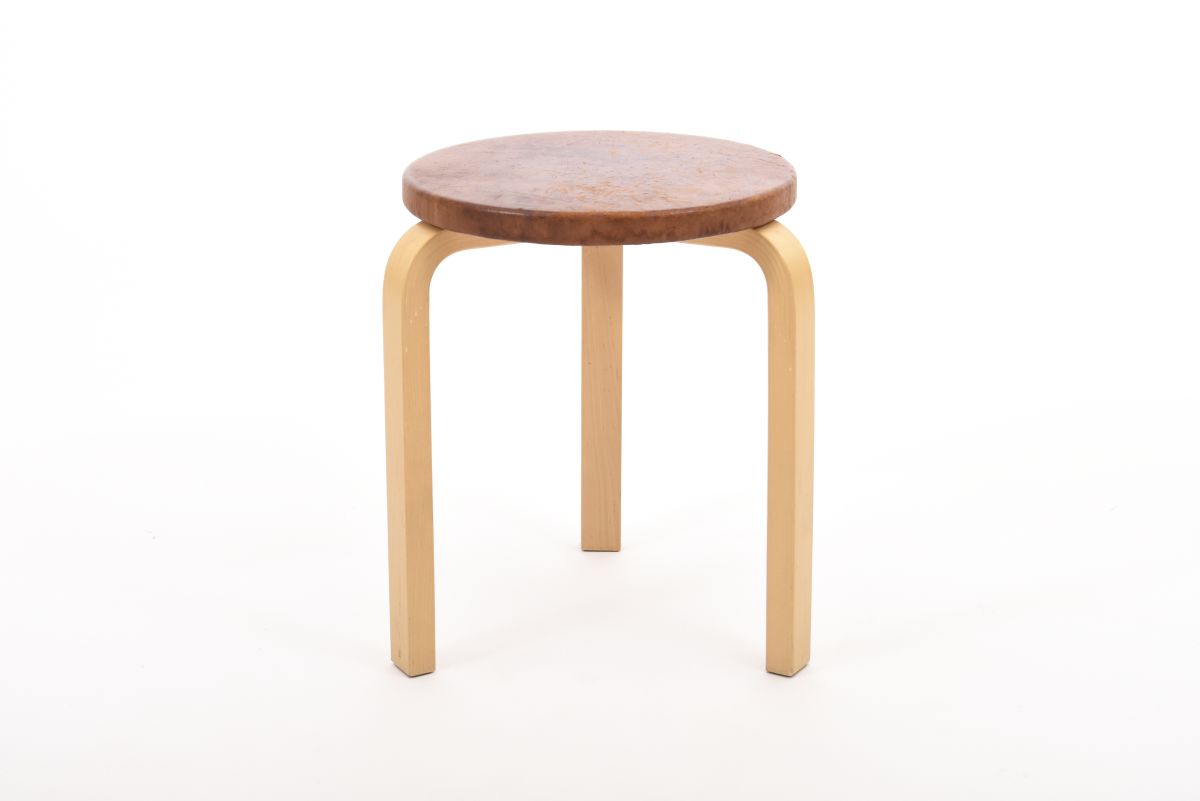 Aalto Alvar Stool 60 Monocle leather