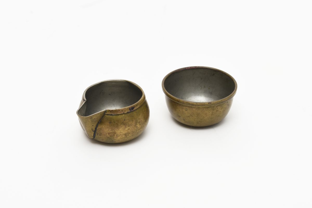 Heikinheimo Maija brass suger and creamer