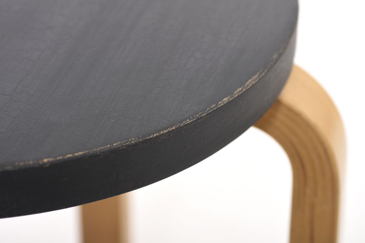 Aalto Alvar Stool E60 birch black seat 02