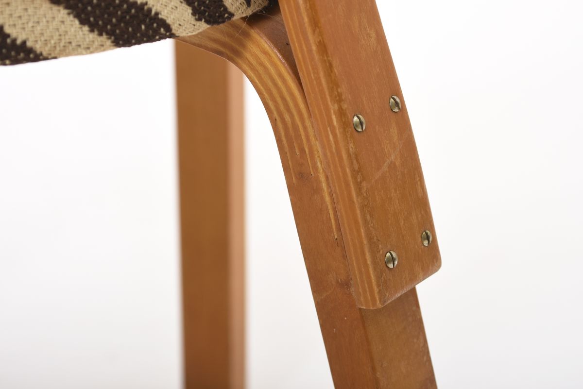 Aalto Alvar Chair 69 Original zebra fabric 09