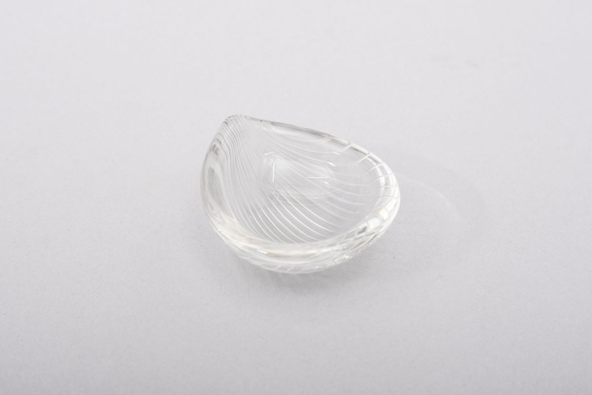 Wirkkala Tapio Glass line cut plate mini