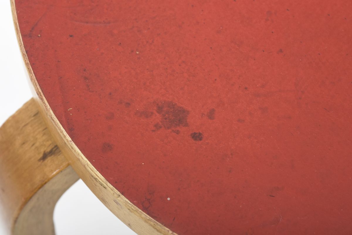 Aalto Alvar stool60 red linoleum 1950 02