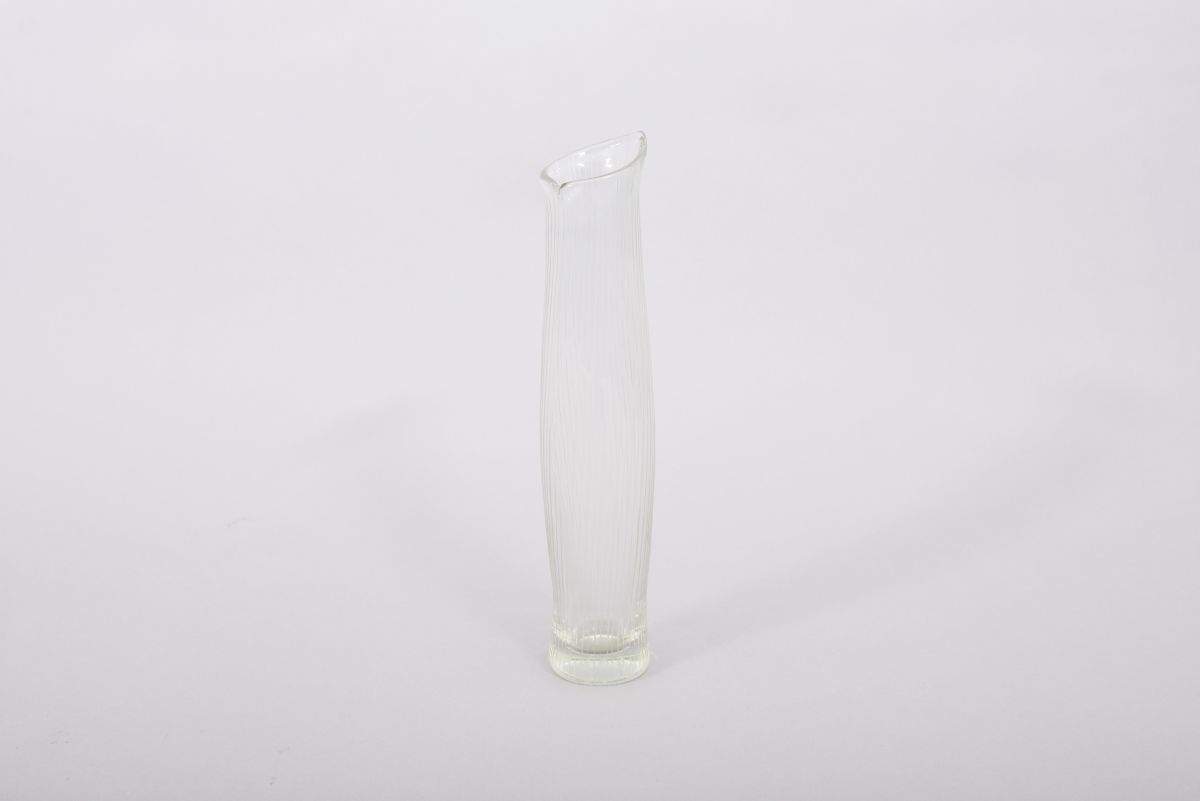Wirkkala Tapio Glass line cut vase Tuonelan virta