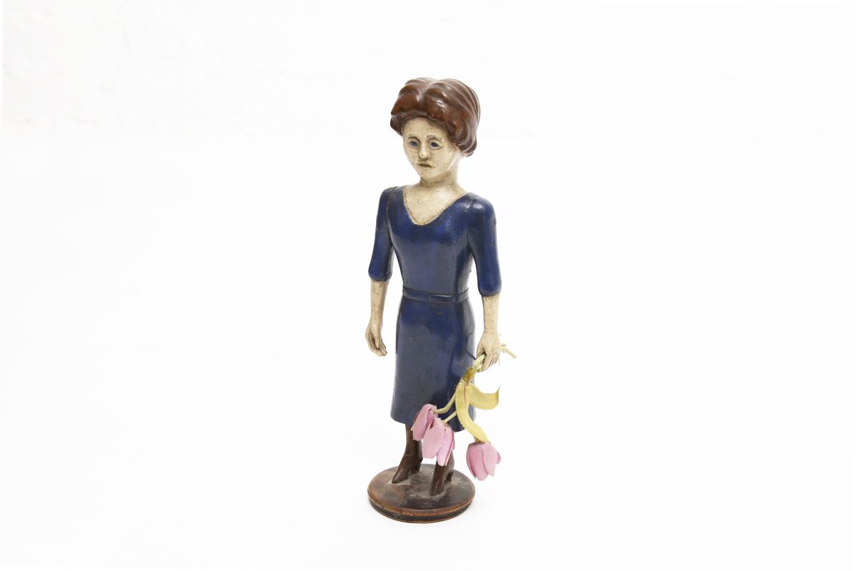 Anonymous-Wooden-Sclupture-Woman-With-Flower