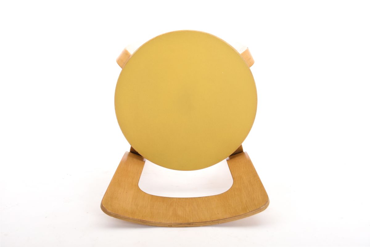 Aalto Alvar chair 65 yellow linoleum top