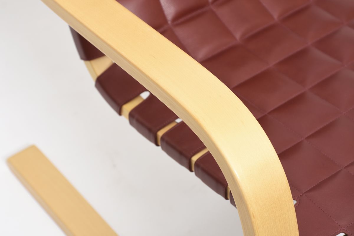 Aalto Alvar A406 burgundy leather 1980s 05