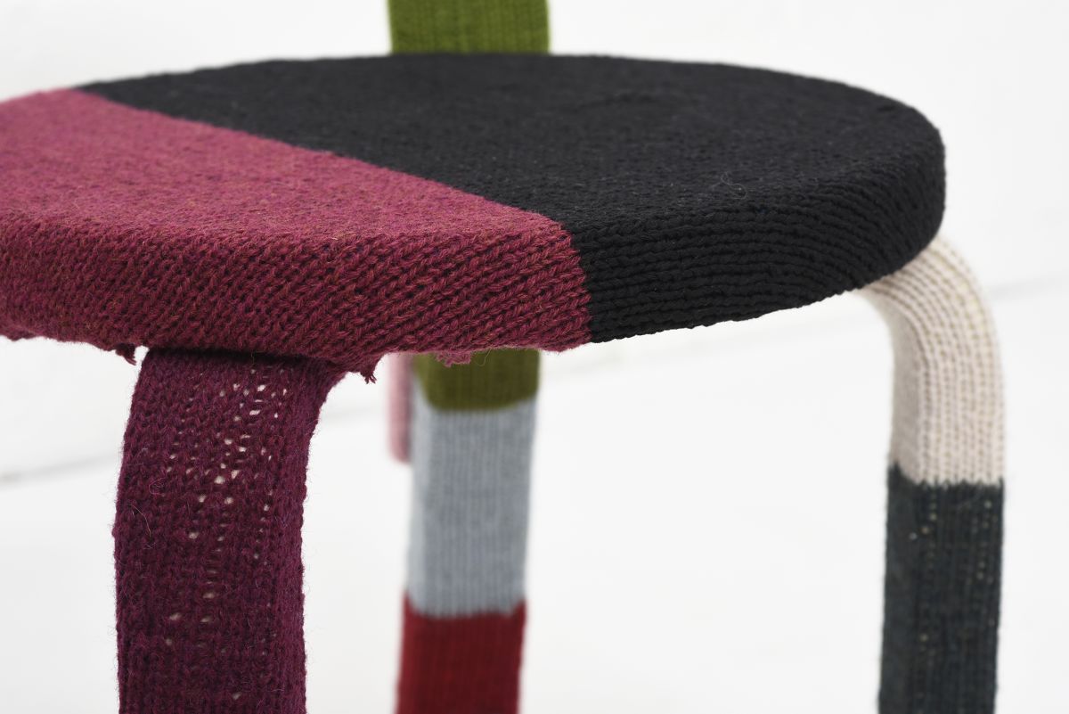 Aalto Alvar Eija Zweygberg Wool covered chair65 05