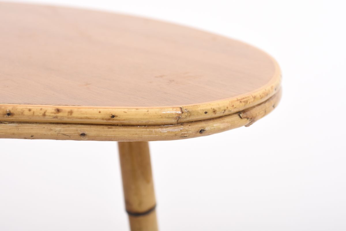 Anonymous wood and rattan side table 04