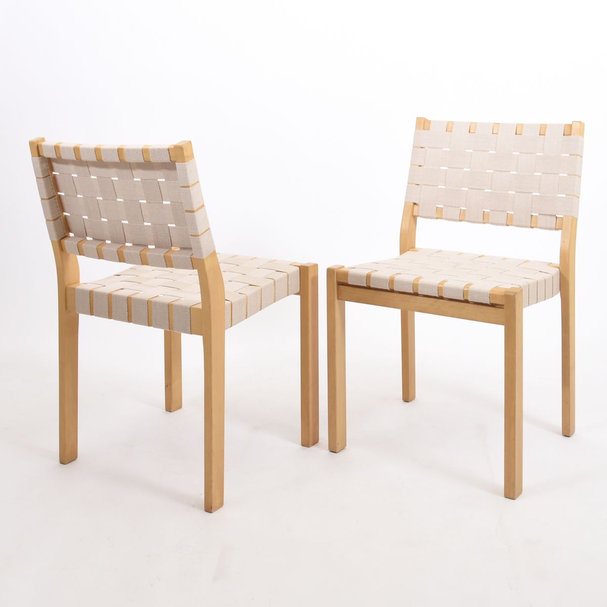 Aalto Alvar Chair 611 birhch natural webbing
