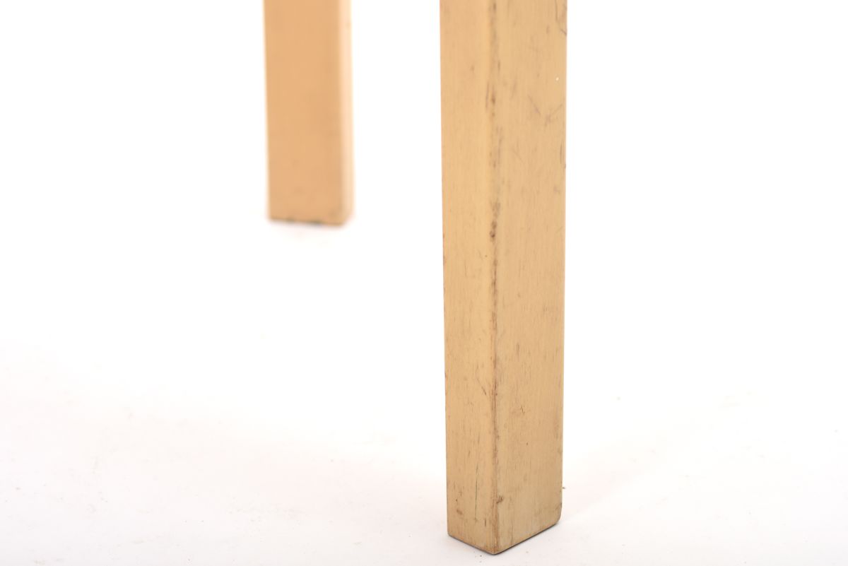 Aalto Alvar stool 60 painted pastelle green 1960s 05