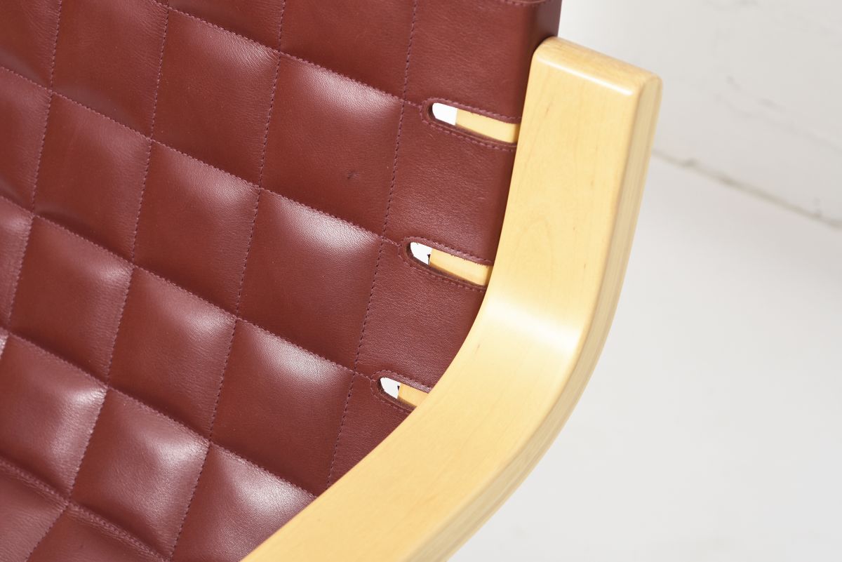Aalto Alvar A406 burgundy leather 1980s 04