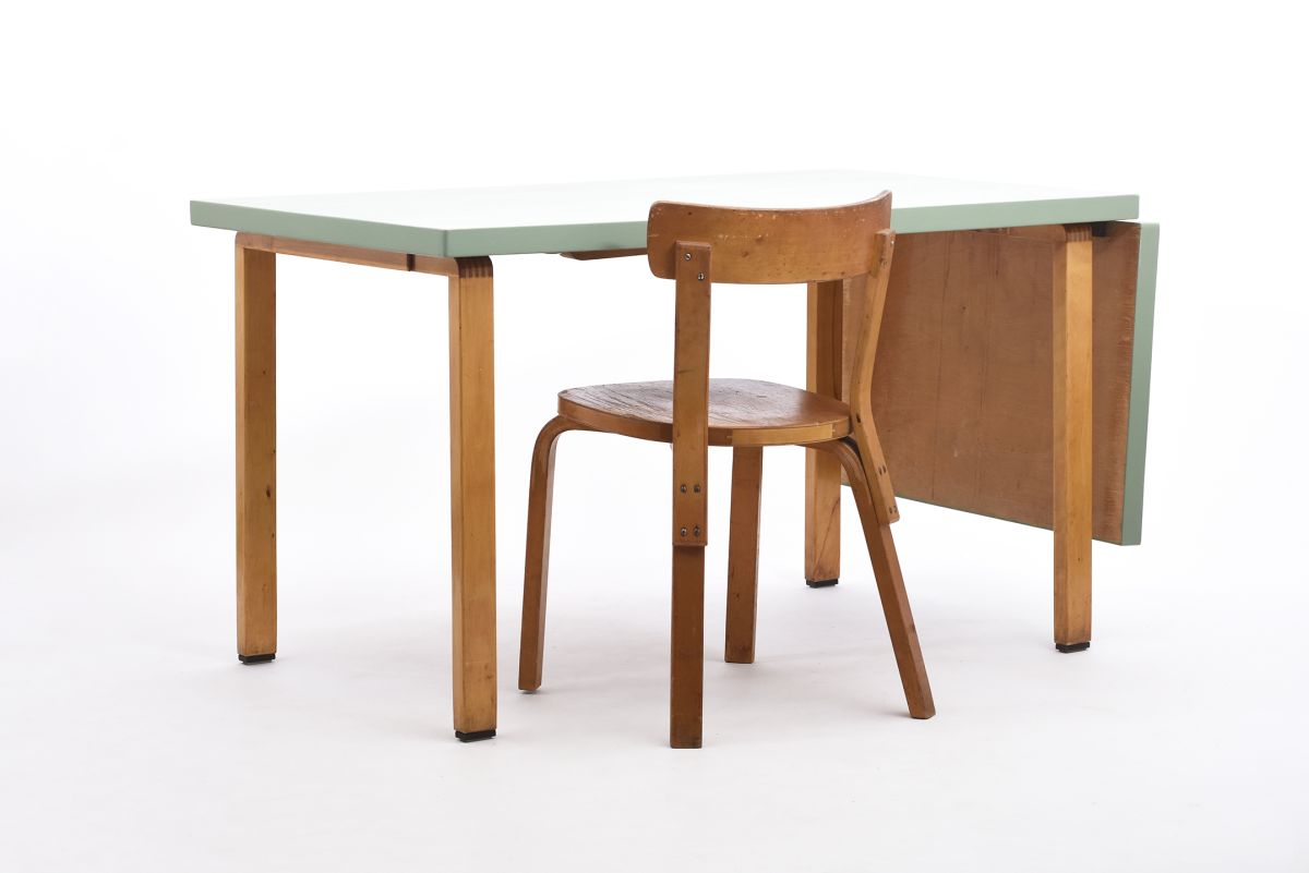 Aalto Alvar painted drop leaf table set