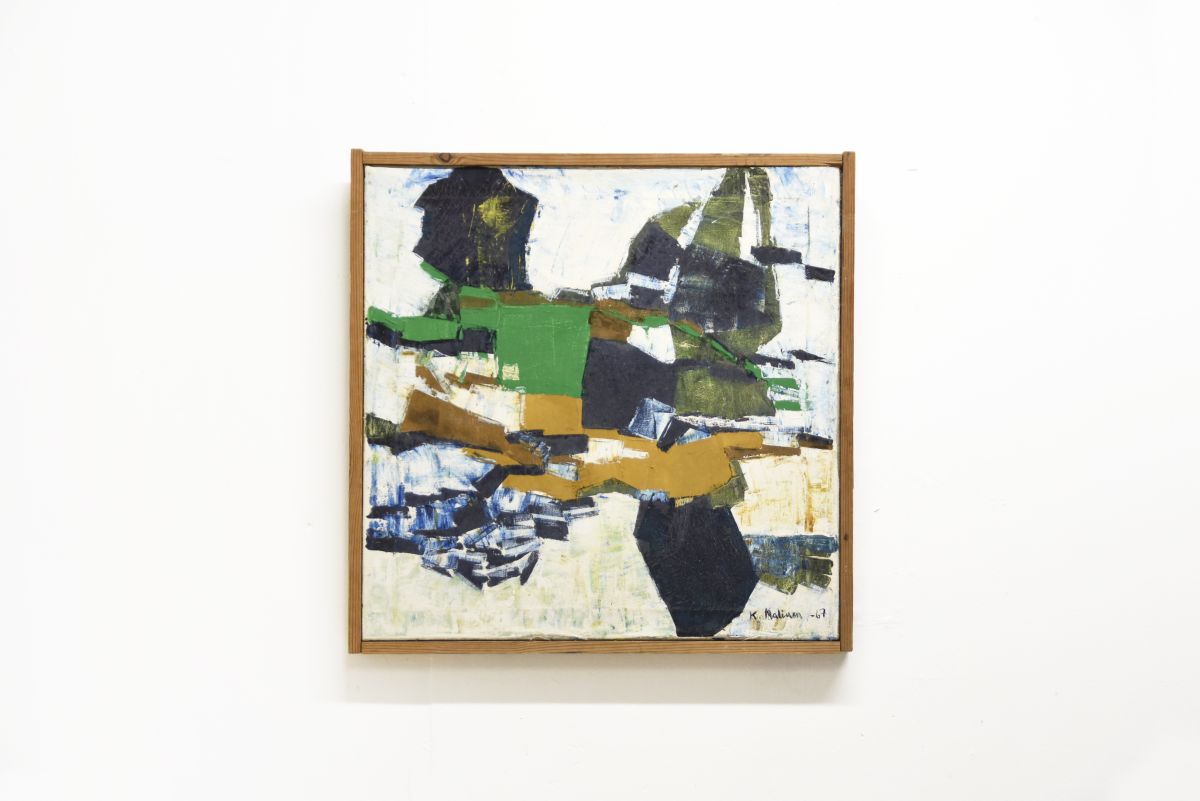 K Malinen Finnish Abstract oil painting 1967