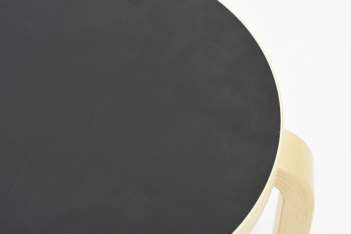 Aalto Alvar Stool E60 black lino 4 01