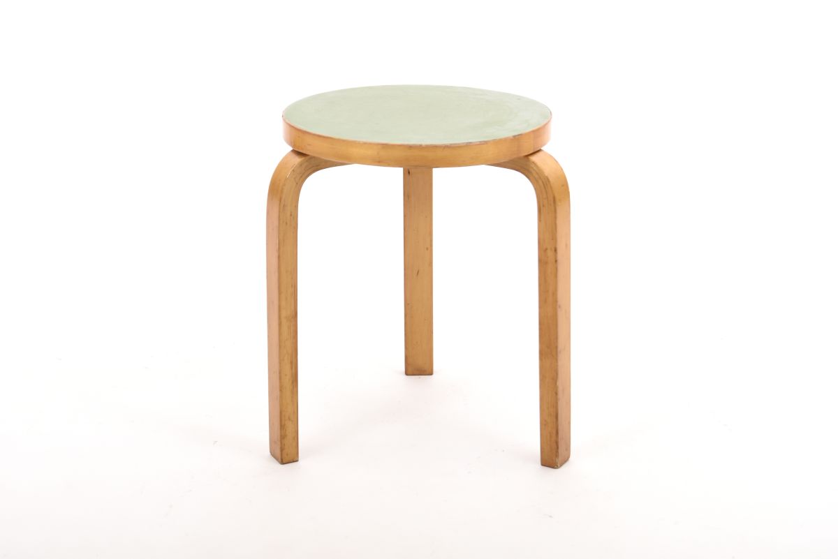 Aalto Alvar stool 60 green linoleum