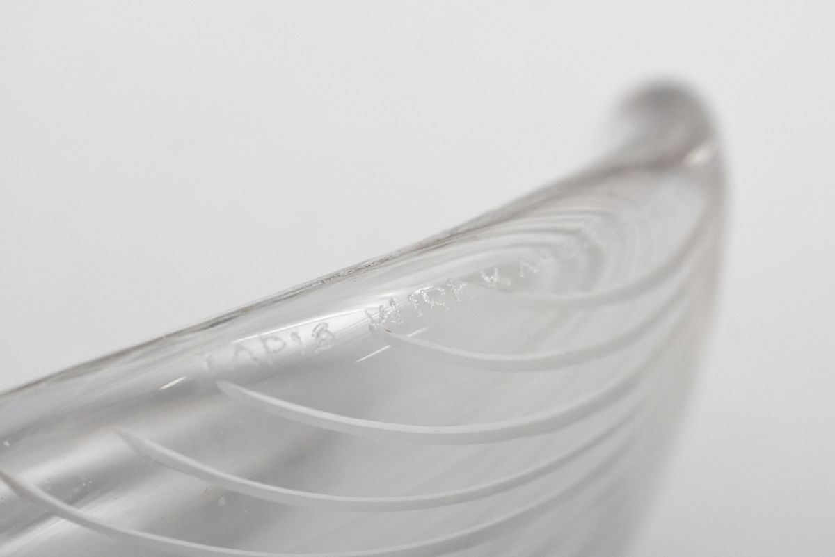 Wirkkala Tapio Glass line cut plate mini 04