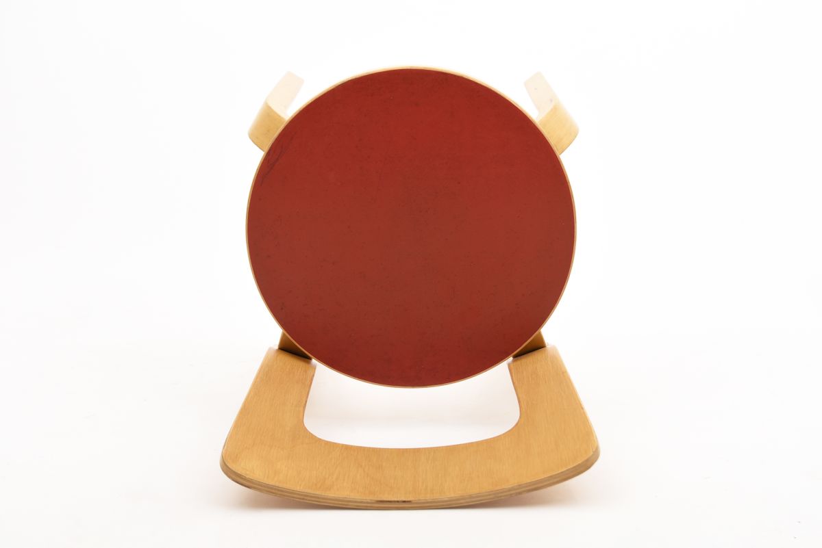 Aalto Alvar Chair N65 red lino set top 1
