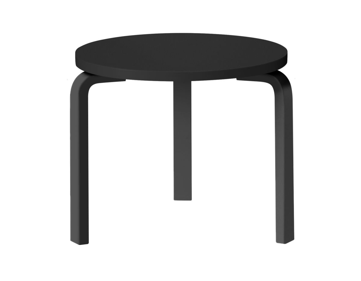 Table 90D Legs Black Laquered Top Black Linoleum 2494534