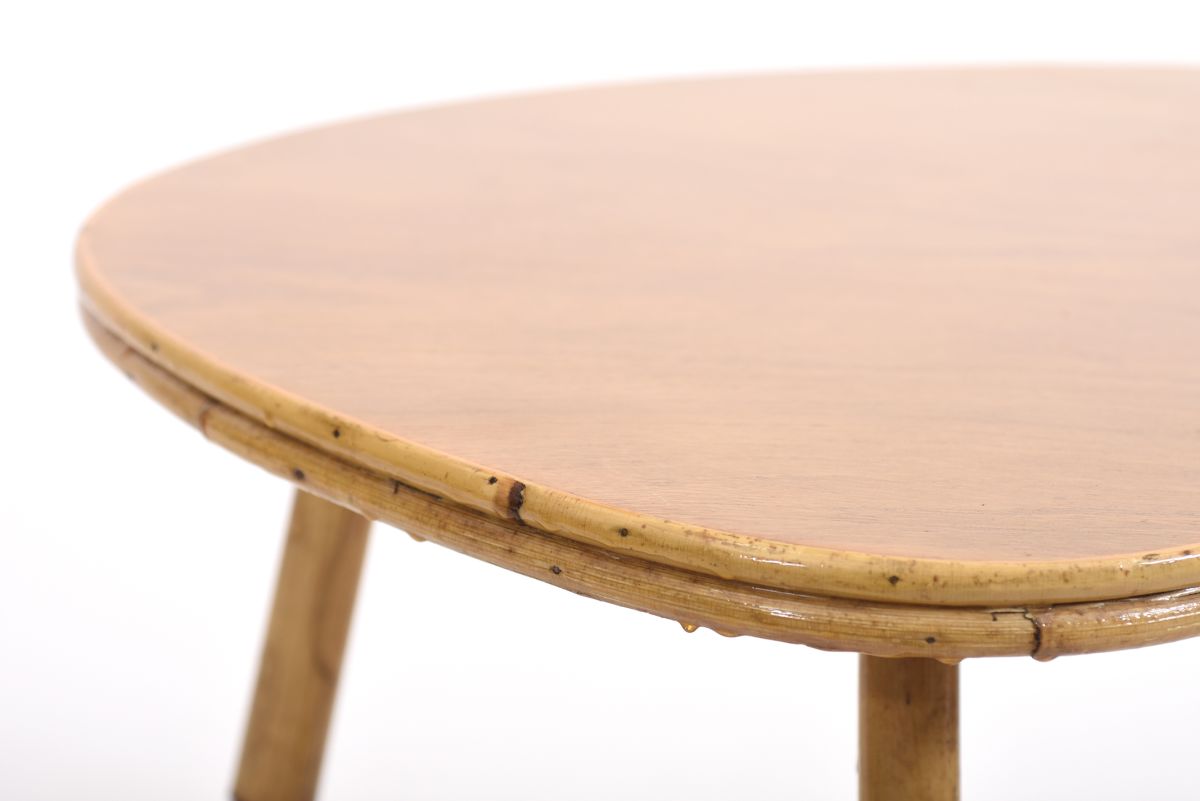 Anonymous wood and rattan side table 03