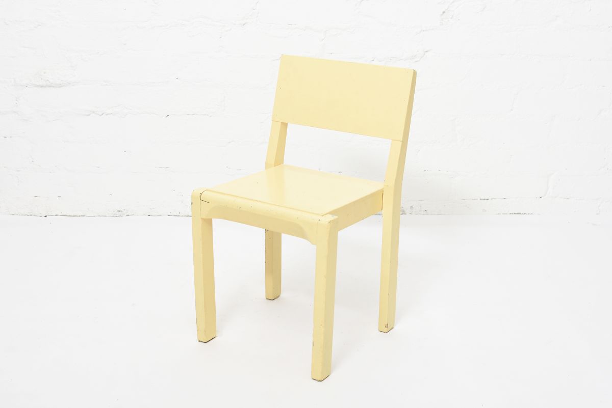 Aalto Aino Alvar Kids chair yellow front