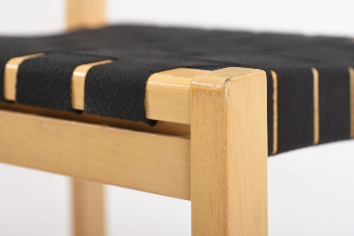 Aalto Alvar Chair 611 birch black webbing 05