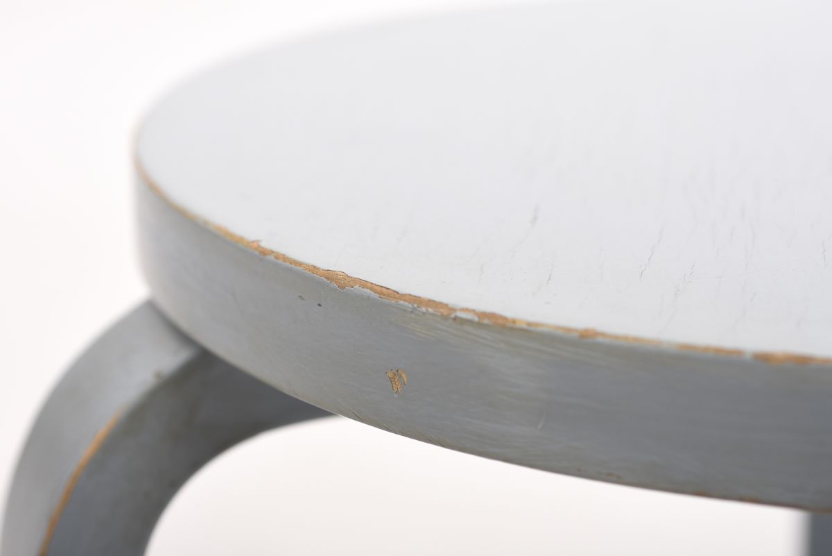 Aalto Alvar stool 60 painted baby blue 1950s 02