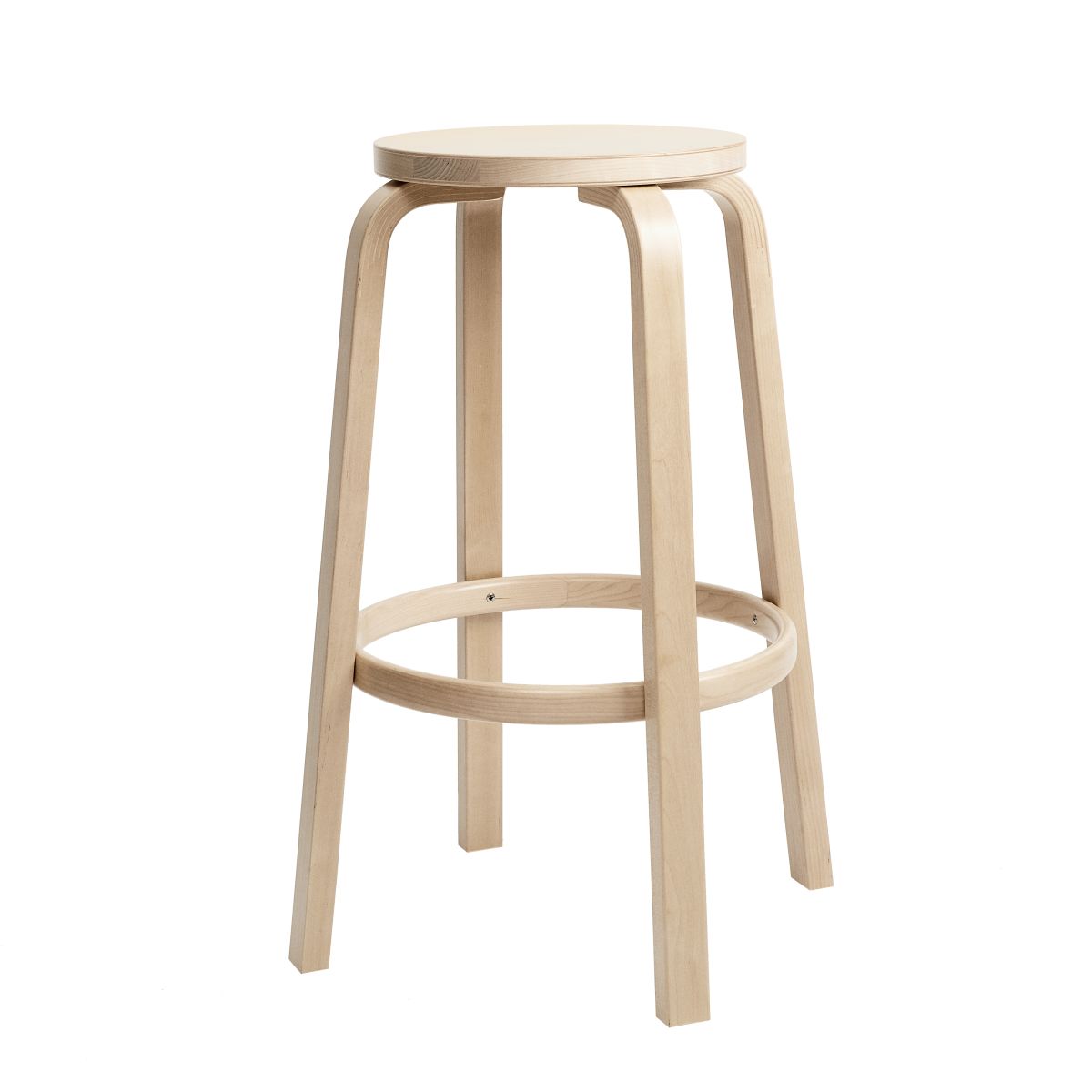 Bar Stool 64 75cm clear lacquered