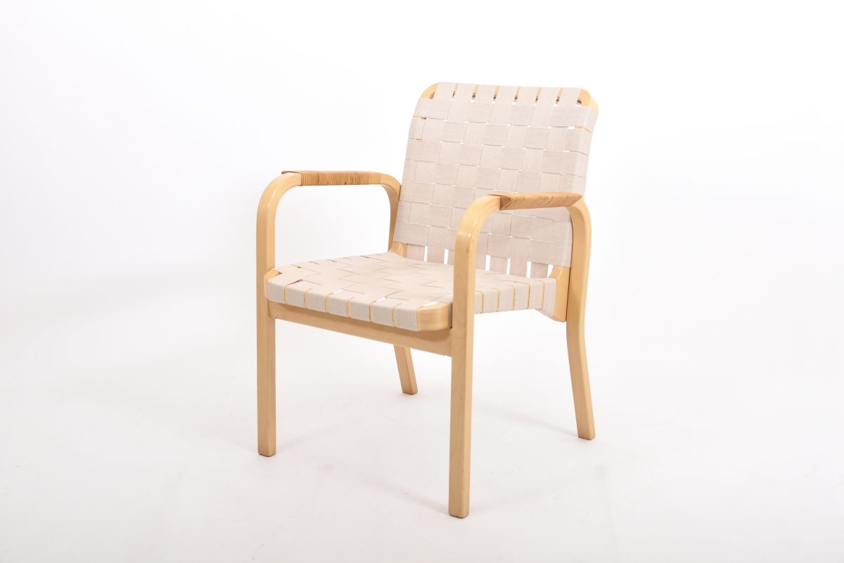 Aalto Alvar Chair 45 natural linen webbing