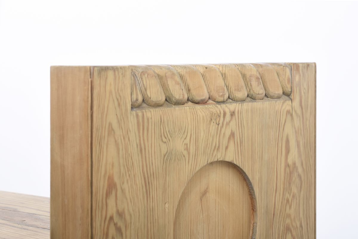 Anonymous Art nouveau pine bench 1910 1920 02