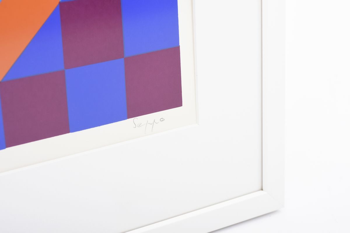 Seppo Serigraph art blue 02