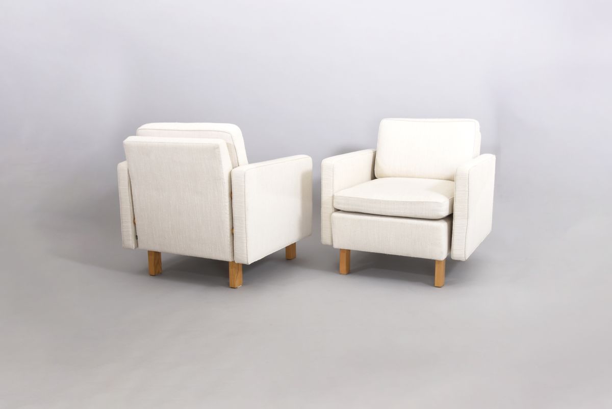 Aalto Alvar Armchair 511 white wool fabric