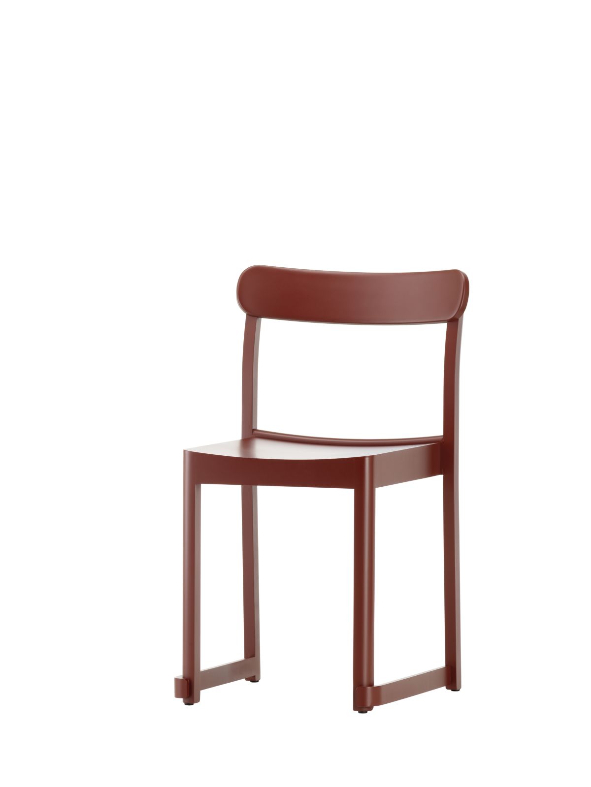 Atelier Chair dark red lacquered beech_F