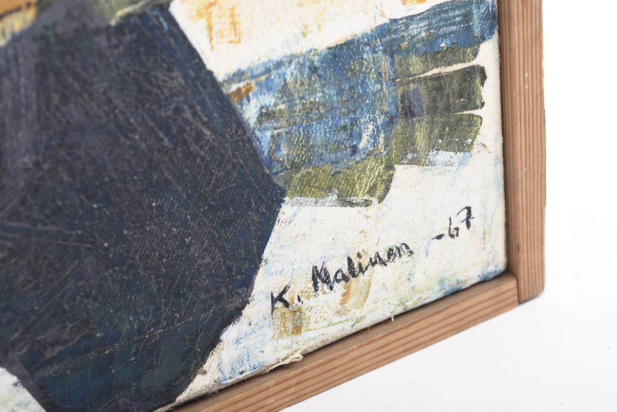 K Malinen Finnish Abstract oil painting 1967 03