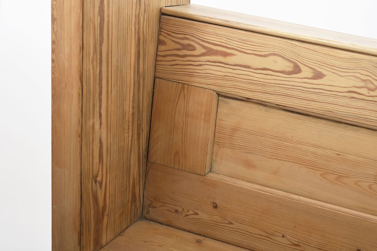 Anonymous Art nouveau pine bench 1910 1920 04