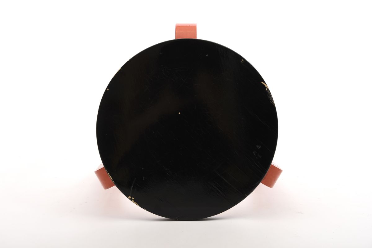 Aalto Alavr Stool 60 black orange 1950s top