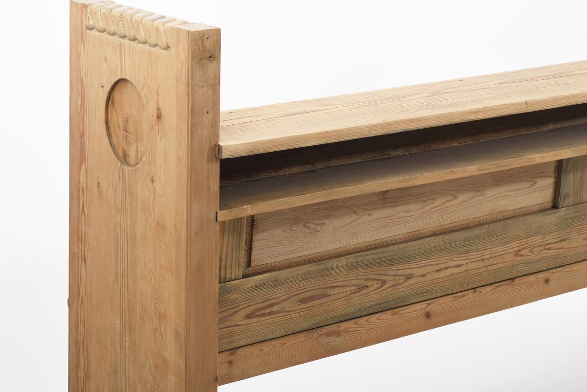 Anonymous Art nouveau pine bench 1910 1920 03