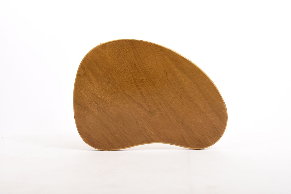 Anonymous wood and rattan side table top
