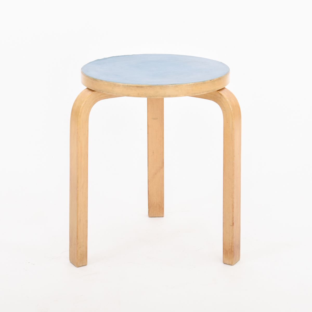 Aalto Alvar stool 60 blue linoleum