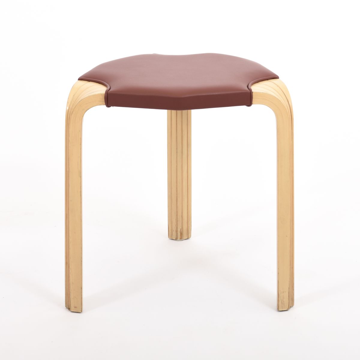 Aalto Alvar Stool X602 burgundy leather