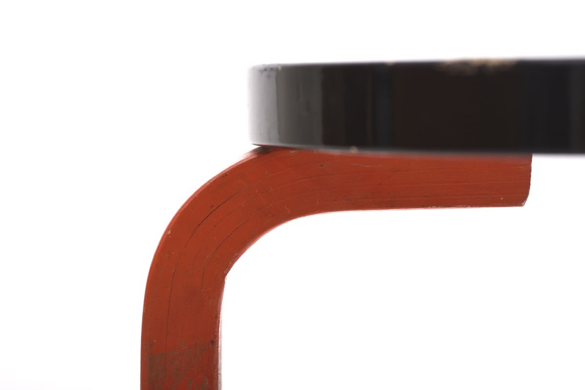 Aalto Alavr Stool 60 black orange 1950s 05