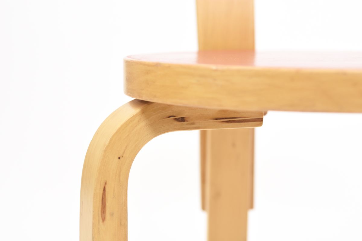 Aalto Alvar Chair N65 red lino set 08