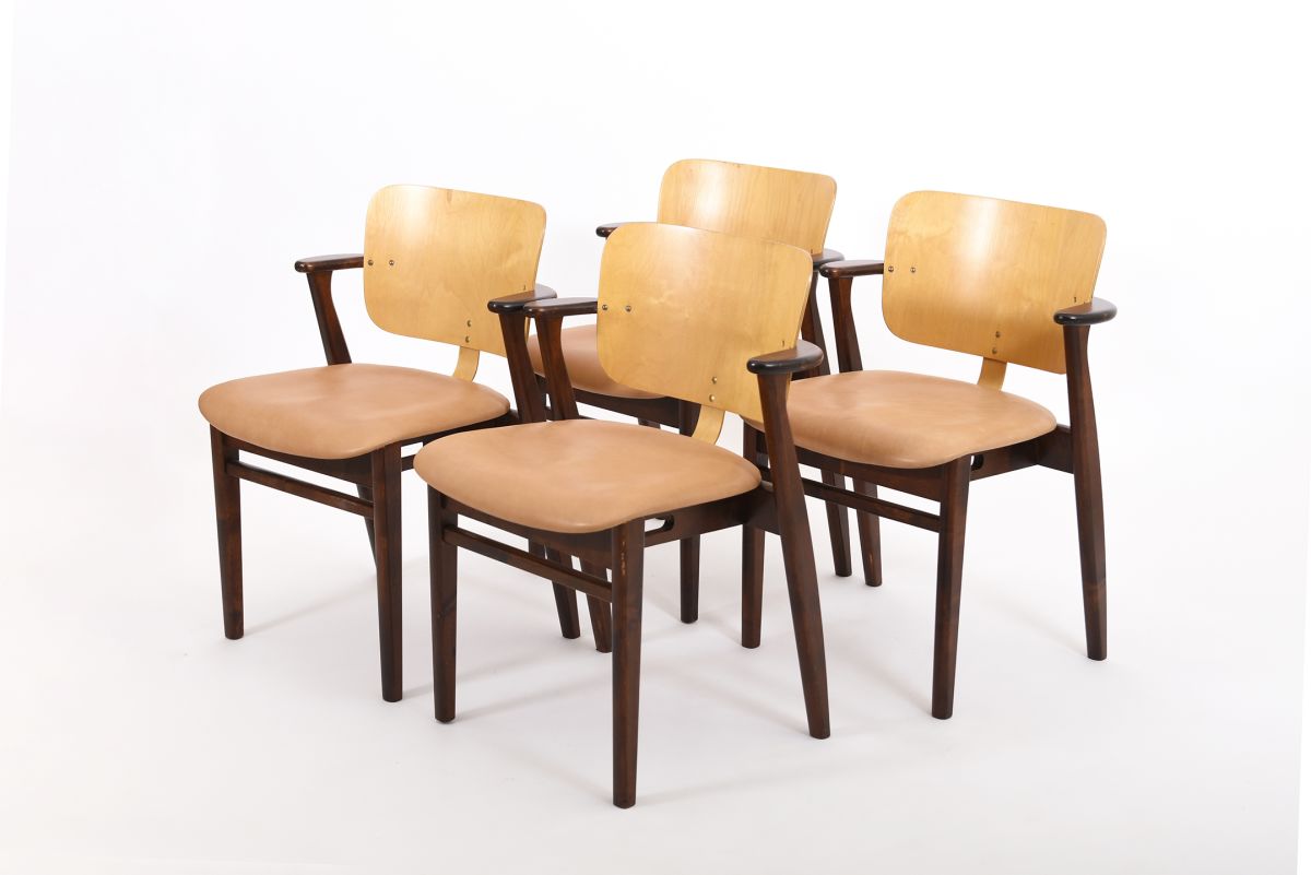 Tapiovaara Ilmari Domus chair leather seat 12
