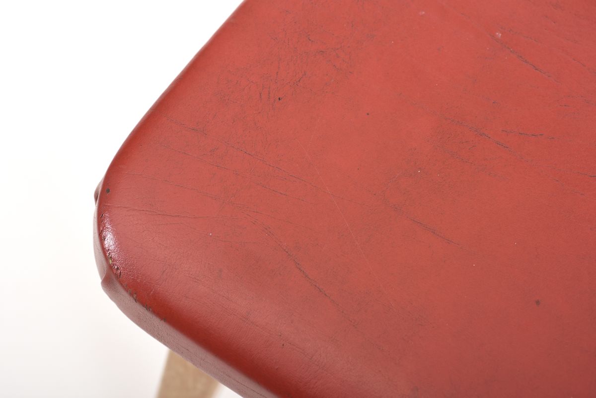 Anonymous red vinyl stool 05