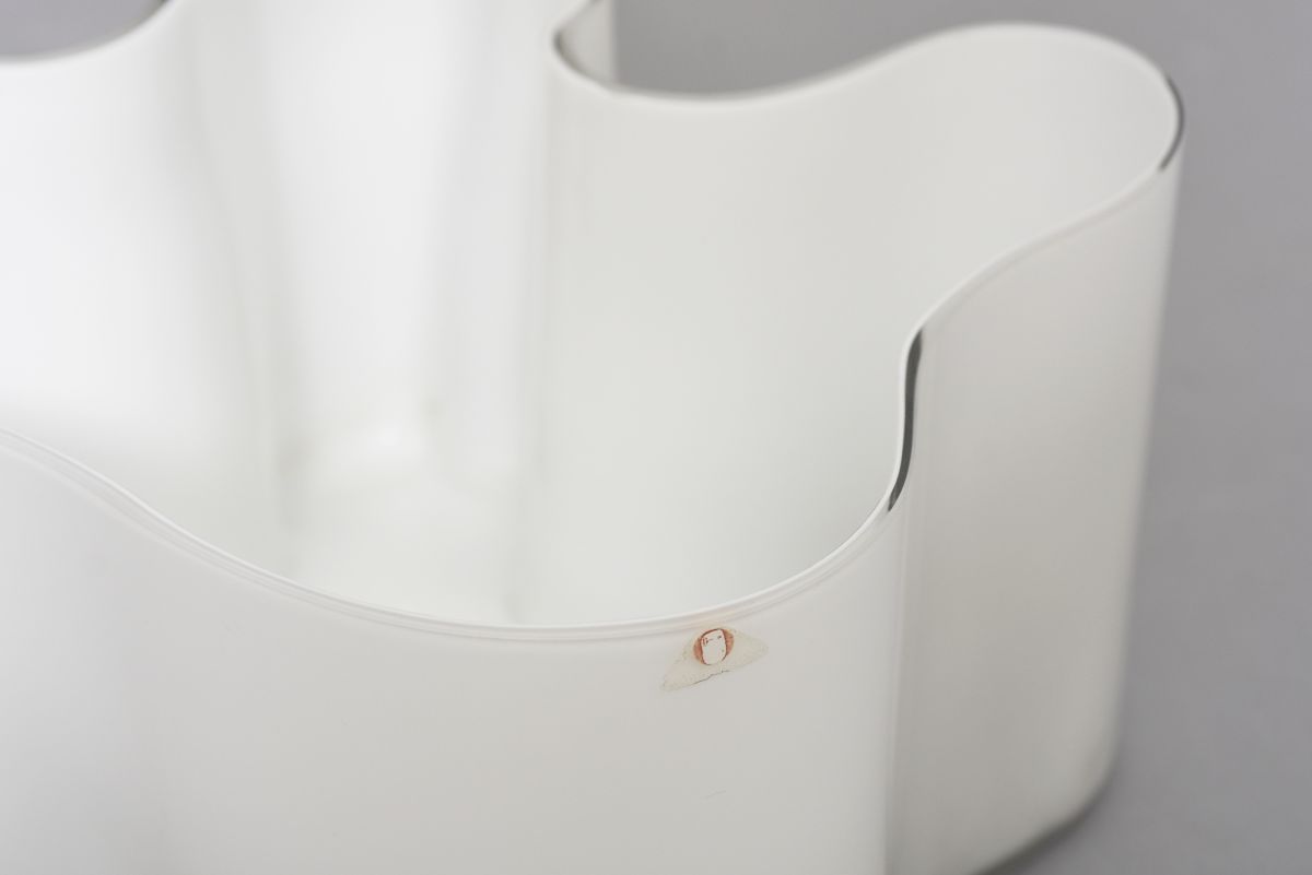 Aalto Alvar Glass vase opaline 1950s 03