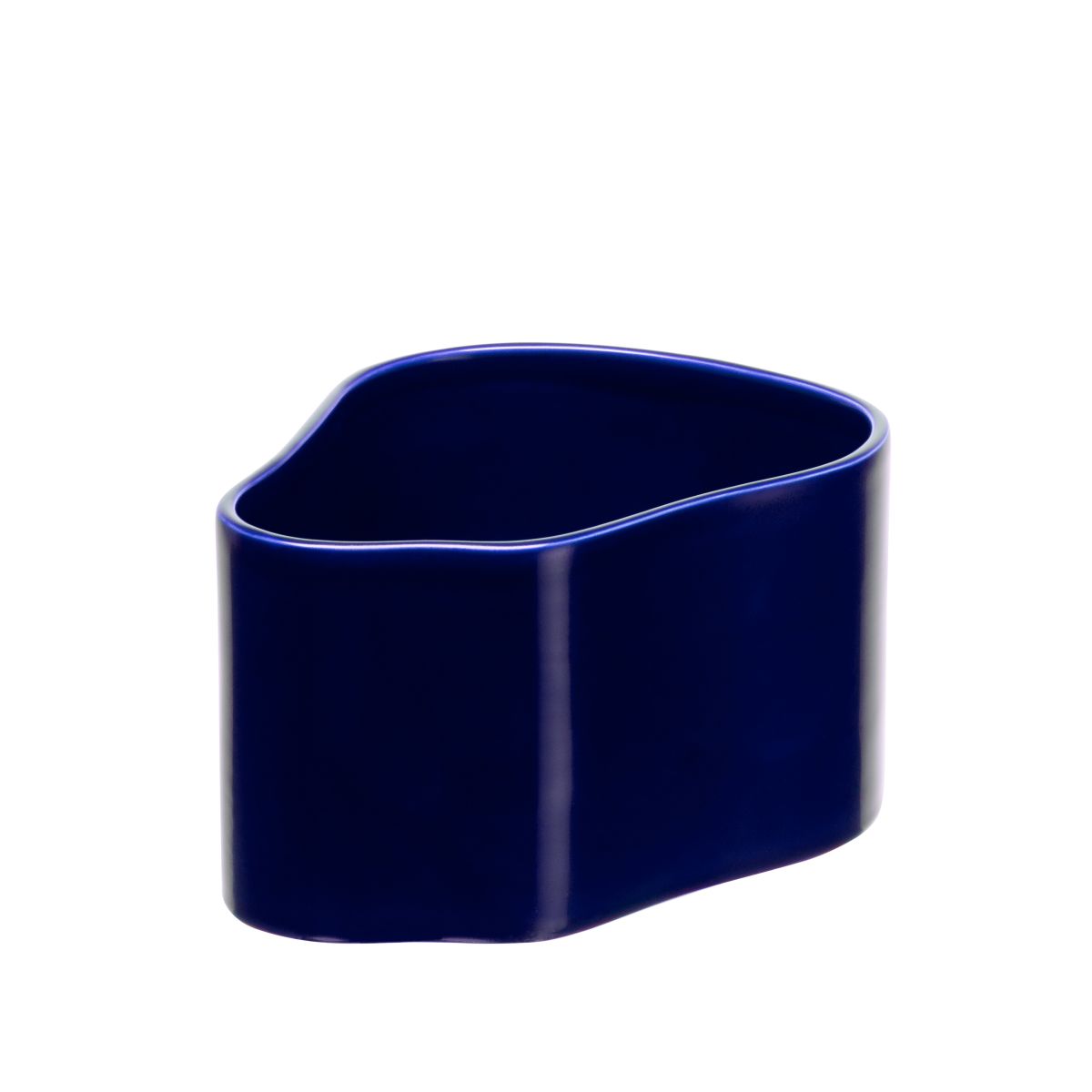 Plant pot shape A, size S, Blue gloss_F