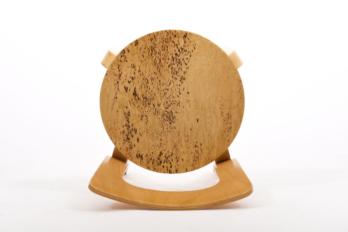 Aalto Alvar chair 65 curly birch seat top